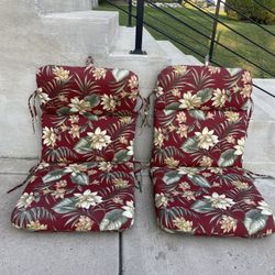 Pair of Outdoor Furniture Seat, Chair Cushions 