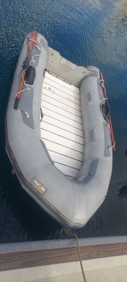 Inflatable boat with aluminum floor and oars-Hyperlon