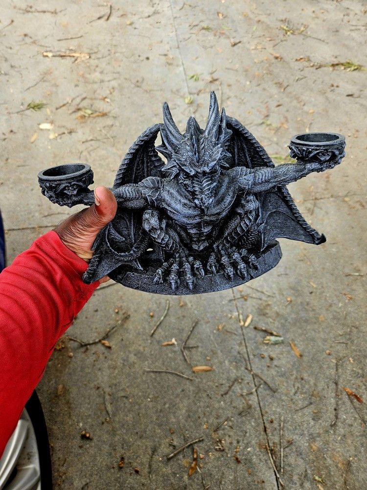 Dragon candle holder sculpture