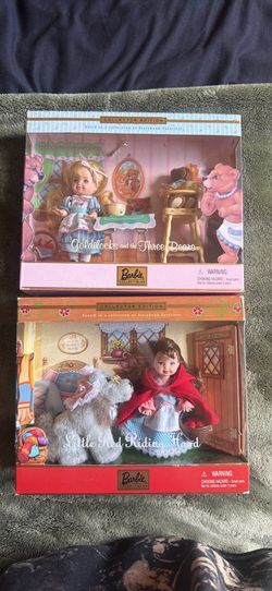 Goldilocks and red riding hood collectible barbie sets