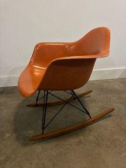 Authentic Herman Miller Eames RAR Fiberglass Rocking Chair – Orange Shell Price: $895 OBO