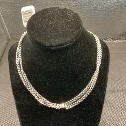  Sterling Silver High Polish Curb Chain Necklace - 925 - 6.1dwt
