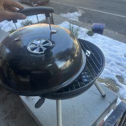 Portable grill, charcoal & lighter fluid