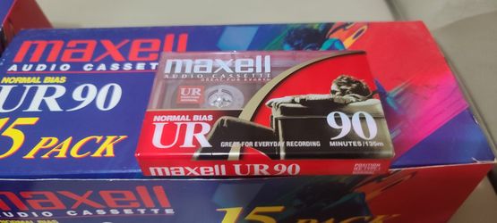 Maxell UR90 Audio Cassettes New (3) 15 Packs