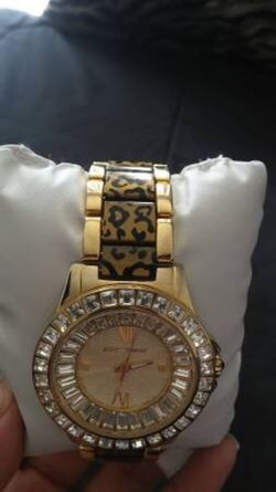 Leopard Betsy Johnson watch