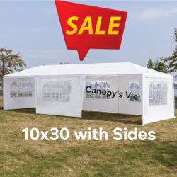 10x30,10x20,10x10 Canopy Tent with Walls, Tents for Outdoor Events Outside Party Tent for Backyard White Tent Wedding Tent for Patio, different Price