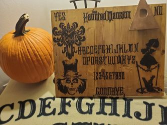 Haunted Mansion Hand burnt Disney Ouija board