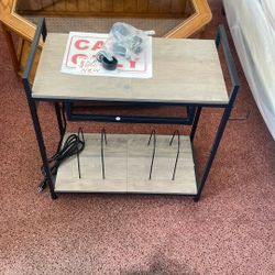 Small vinyl storage cabinet