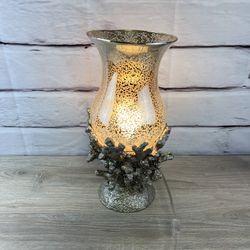 Silver Hurricane Vase Lamp Beach Theme