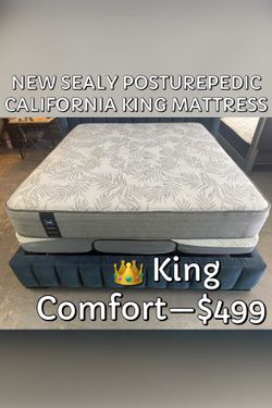 NEW SEALY POSTUREPEDIC CALIFORNIA KING MATTRESS