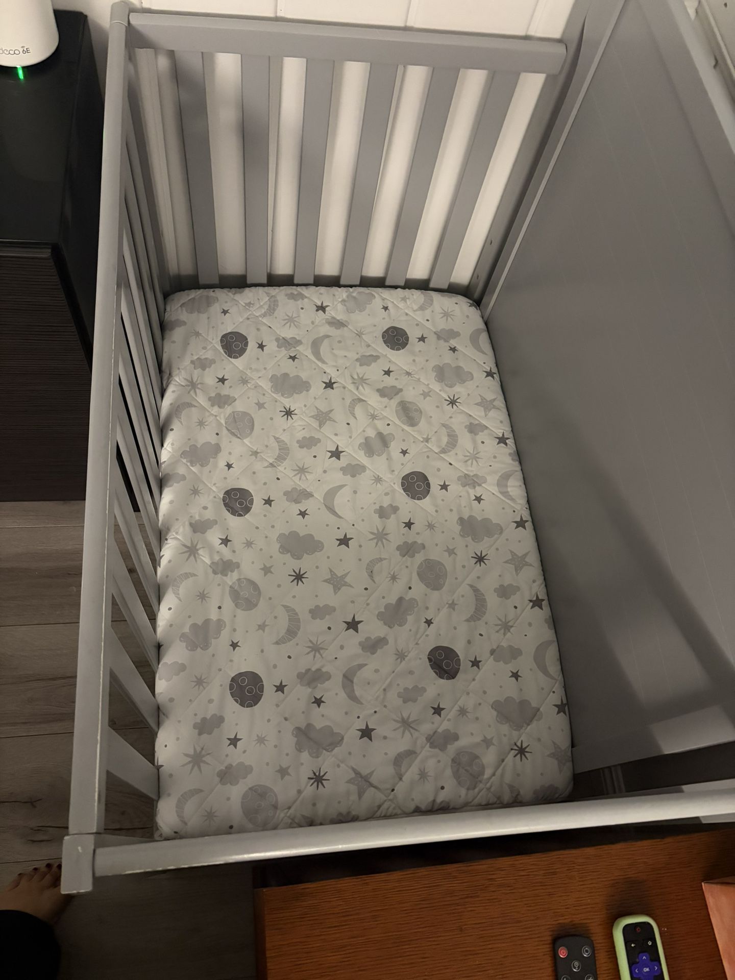 Crib,Mattress, Sheets, Play Matt & Rocking Horse 100 OBO