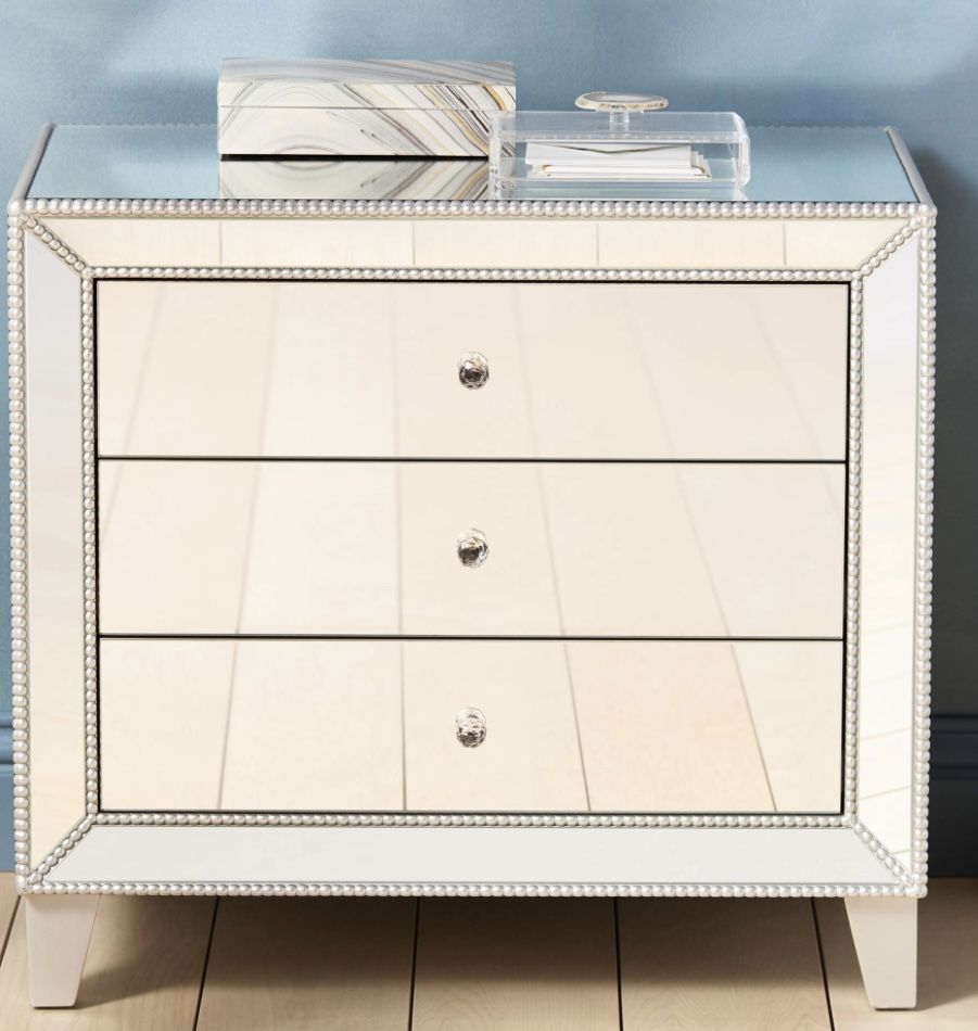 Liza 3-Drawer Mirrored Chest