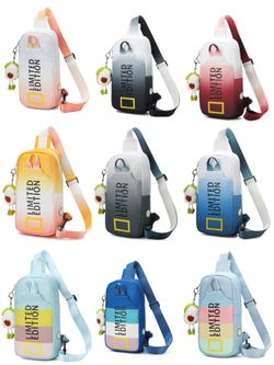 UHIW Gray Canvas crossbody bag