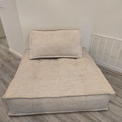 Large Off-White Ottomon