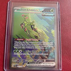 Pokemon Cards Iron Leaves Ex Sir And Gold Super Rod