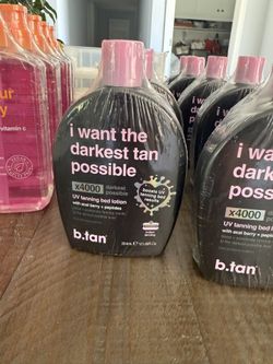 B.TAN I Want The Darkest Tan Possible Tanning Bed Accelerator Booster Lotion