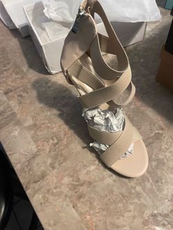 Nude Strappy Heeled Sandal