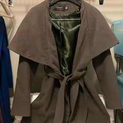 Dark Green Coat Tahari Brand