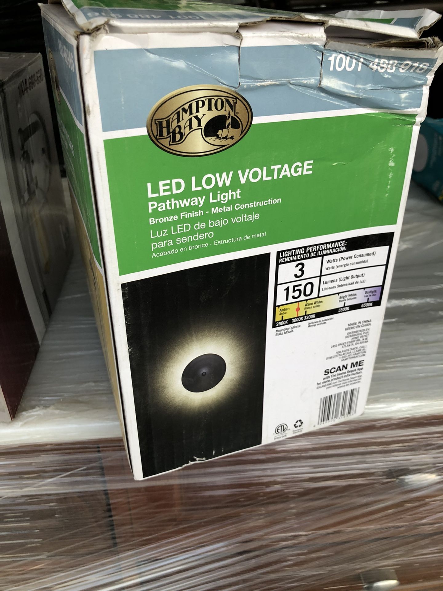 1- item only last one only $25 Hampton Bay Low-Voltage 10-Watt Equivalent Bronze Outdoor Integrated LED Landscape Path Light