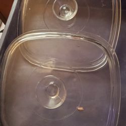 Vintage Pair Of Pyrex Lids