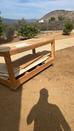 Wooden workshop table