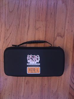 Black Hard Shell Carry Case with Ghostbusters Stickers