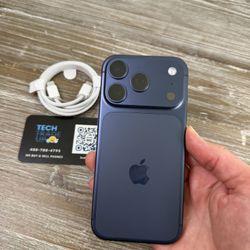 iPhone 17 Pro 256GB Blue Titanium  Cricket Battery 100