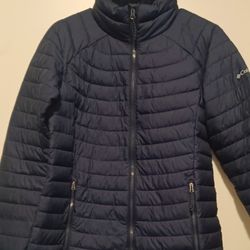 Excellent New  Columbia Omni Heat Navy Blue Puffer Jacket Women's Medium