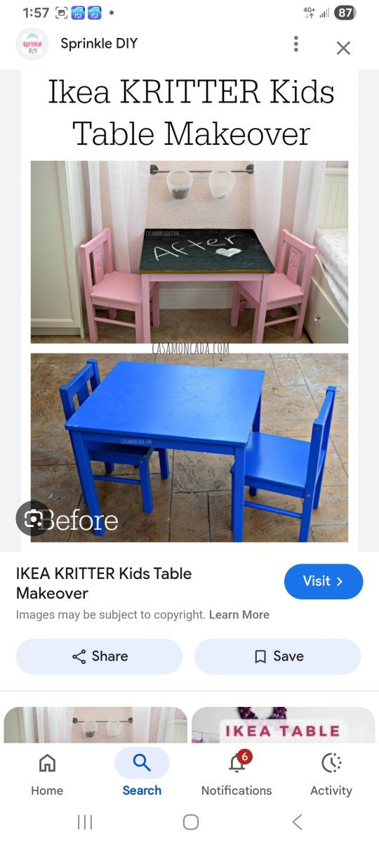 IKEA- Kids 4 Pcs Table Set