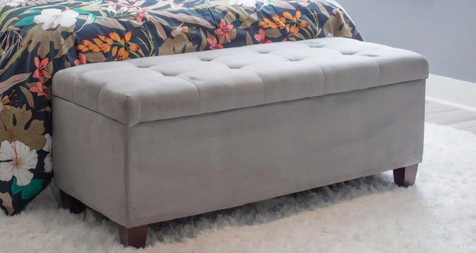 Shoe storage ottoman