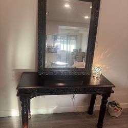 Entry Way Table And Mirror 