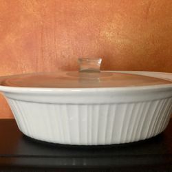 Corning Ware French White Roaster or Casserole Baking Dish With