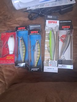 Rapala shadow RAP SHAD ,RIP STOP,WHOPPER PLOPPER 90