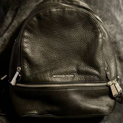 Michael Kors Black Leather Backpack