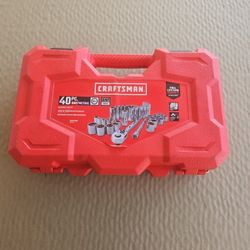 Used Craftsman 40 Piece Mechanic Tool Set With Metric And Standard Sockets