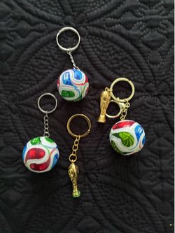 World Cup keychains ( ball & cup)