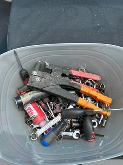 Box filled with mechanical things