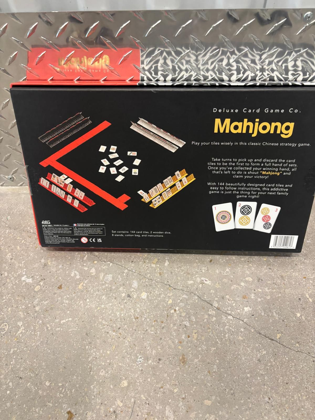 Mahjong Set Deluxe Card Game Co Cardboard Tiles Unpunched New Opened Never Used $25