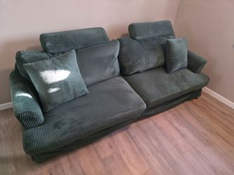 Green corduroy couch OBO
