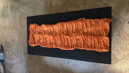Orange long women's dress size Large