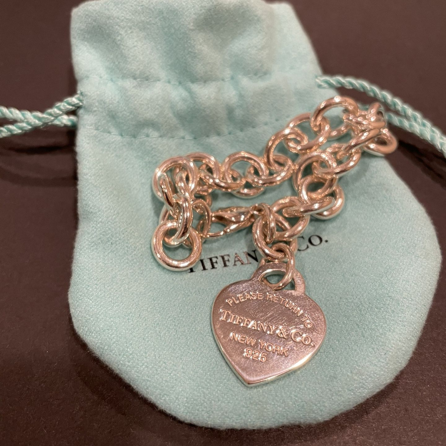 Tiffany & Co Heart Tag Charm Bracelet