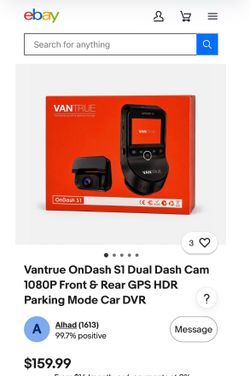 Vantrue OnDash S1 Dual Dash Cam