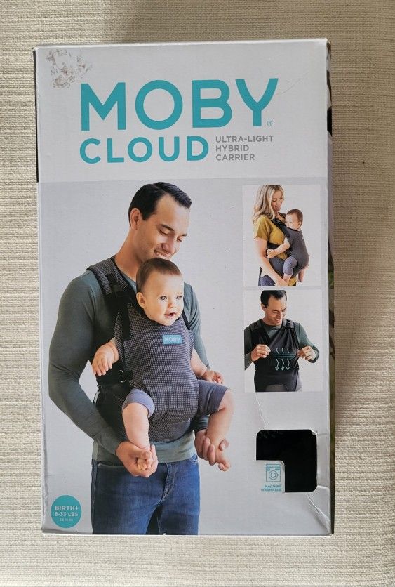 Moby Wrap Cloud Ultra-Light Hybrid CarrierEasy to use and sleek to wear, the MOBY Cloud Ultra-Light Hybrid Carrier keeps parents and babies calm, cool