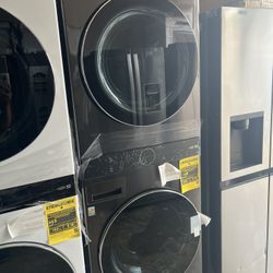 Washer And Dryer Set Gas Black Stainless Stainless 