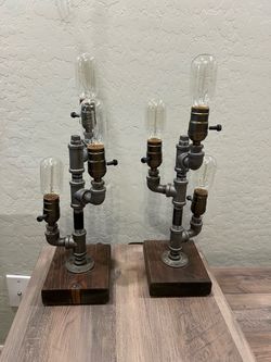 Farmhouse Style Pipe Lamps