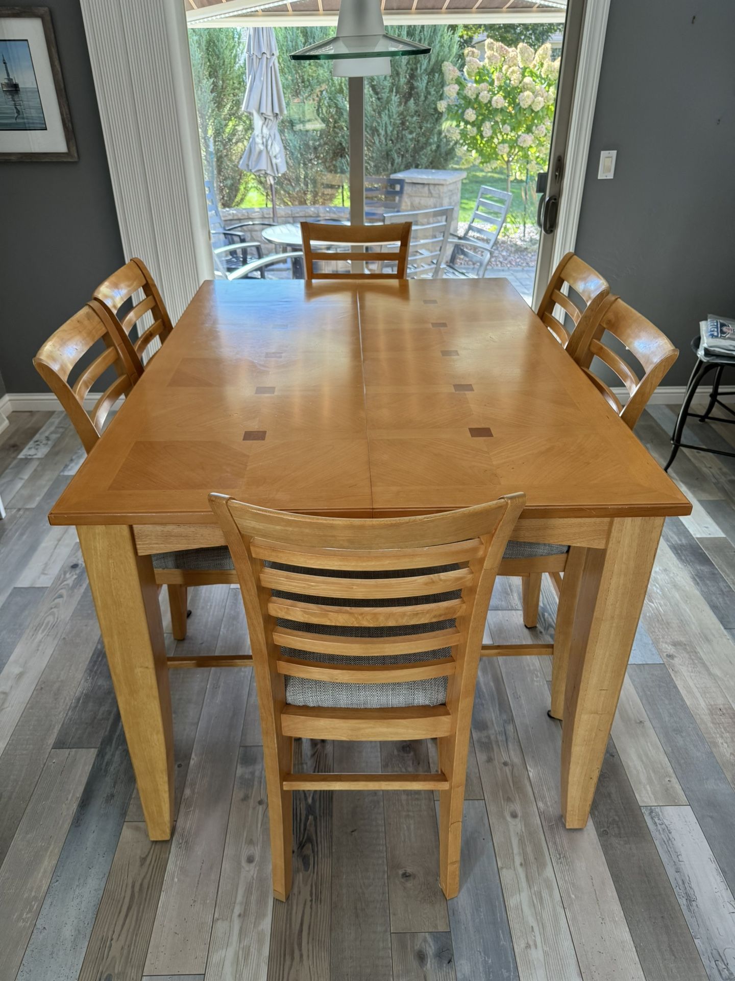 Counter Height Dining Table And 6 Chairs