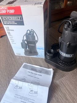 $110 1/2 HP Aluminum Submergible Sump Pump Tether Switch NEW NUEVA