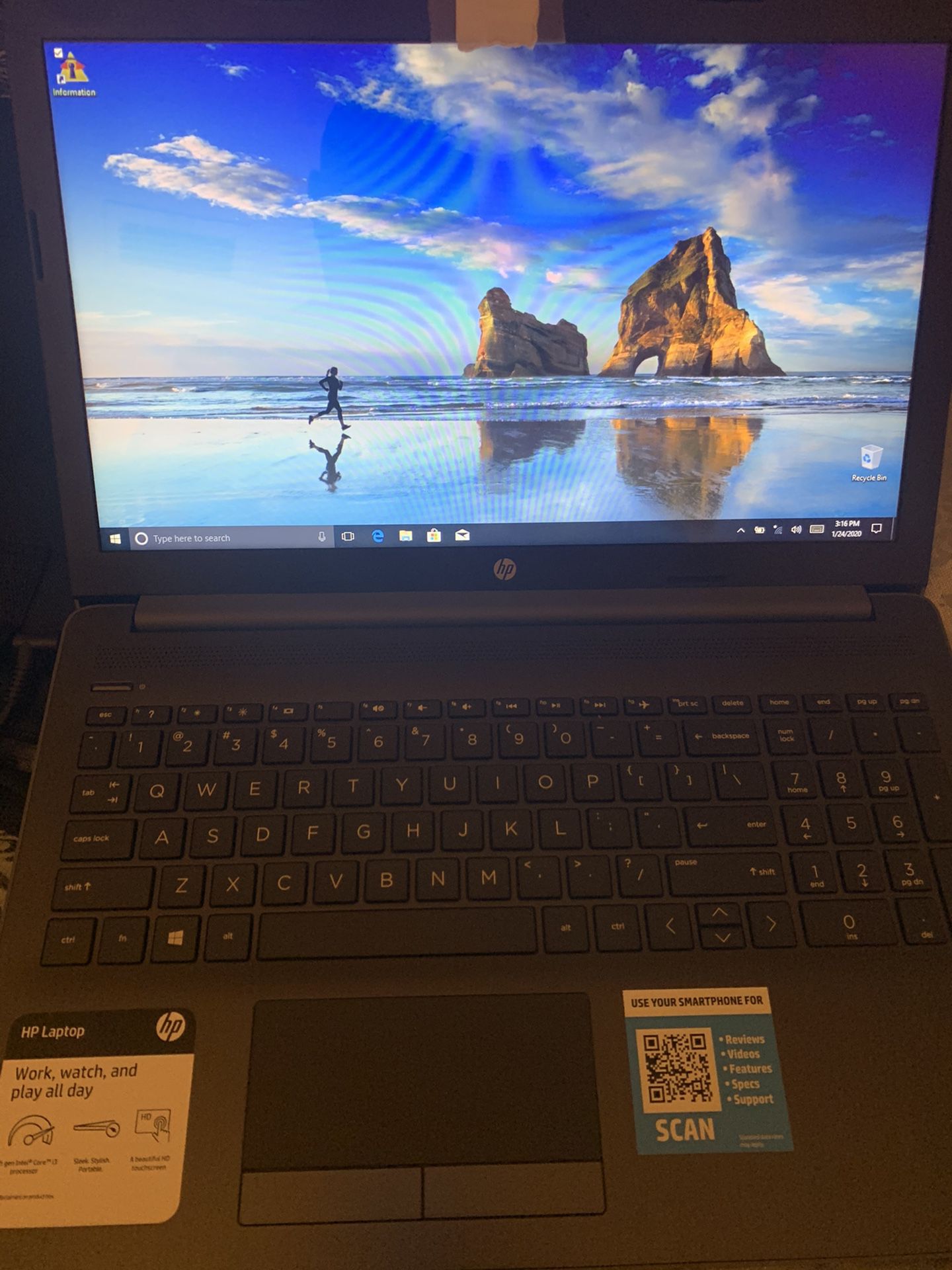 HP Notebook - 15-da0046nr Lap top Touch Screen