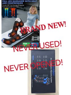 🦵🔥 $105– Brand New Full-Leg Air Compression Massager w/ Heat | Circulation & Pain Relief | Never Used 🔥🦵
