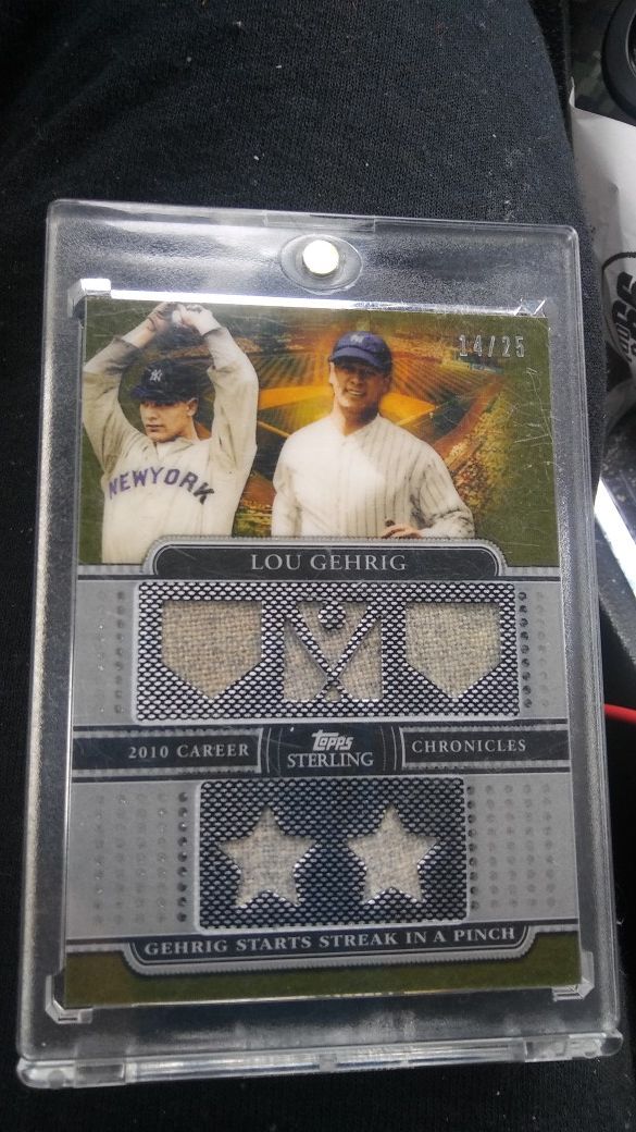2010 Topps career Chronicles Lou Gehrig Jersey card 14/25